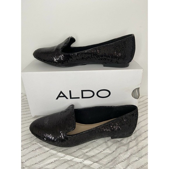 Aldos Thayllan-86 Black Flats New In Box Size 6.5 - Picture 1 of 5
